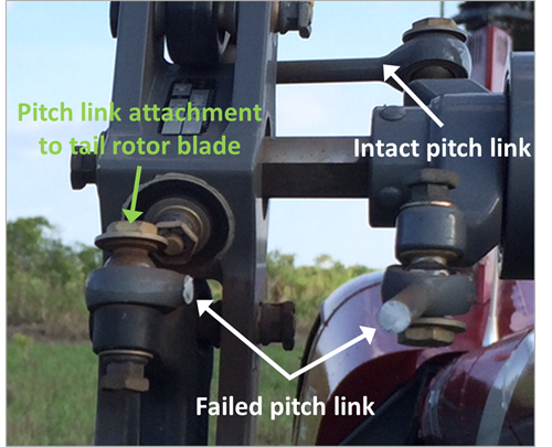 Figure 1: Failed tail rotor pitch link